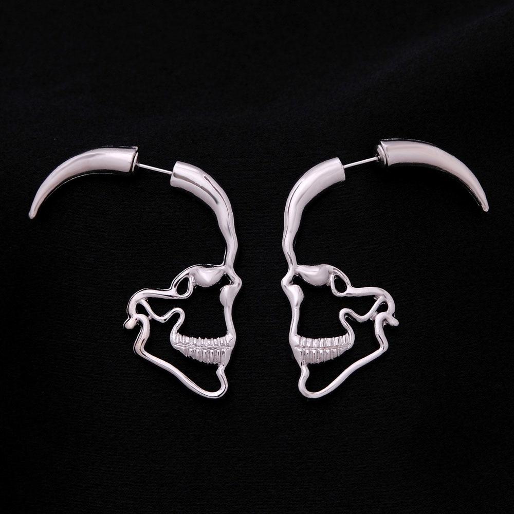Punk Skull Earrings - Vintage Skull Studs and Dangles