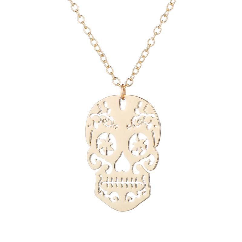 Vintage Skull Pendant, Ethnic Skull Necklace, Mexican Design
