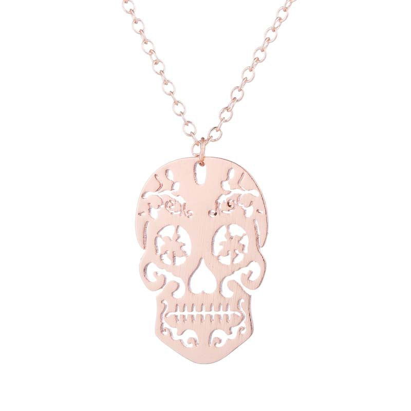 Vintage Skull Pendant, Ethnic Skull Necklace, Mexican Design